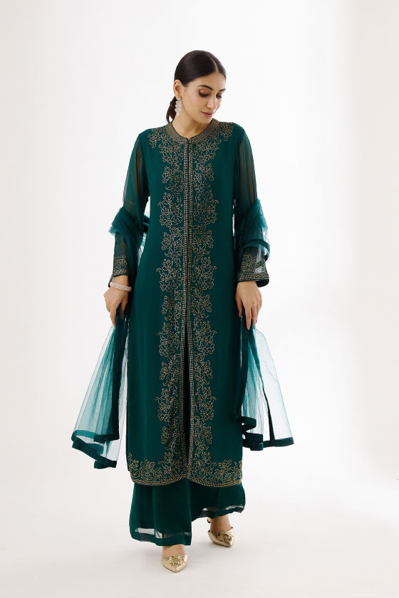 Pine Green Kurta Palazzo