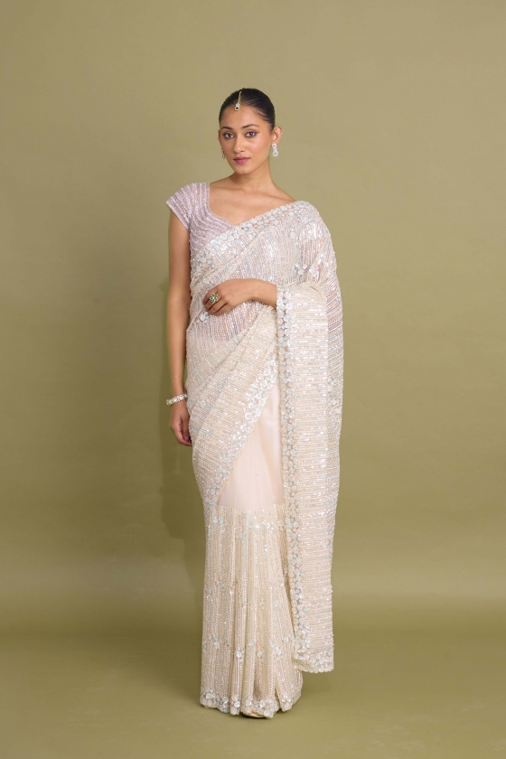 Coconut Sand Net Saree