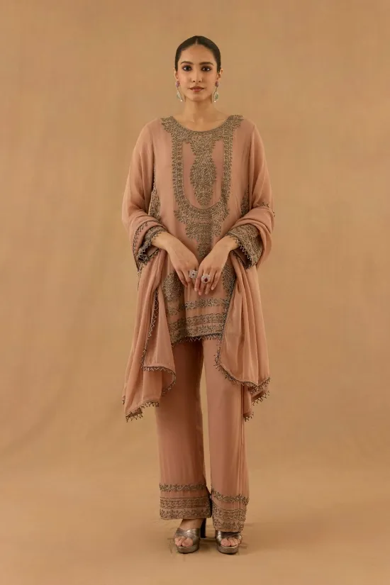 Light Taupe Georgette Suit Set Light Taupe Georgette Suit Set