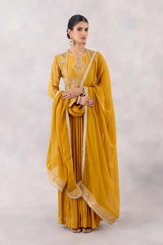 Mustard Crepe Silk Suit set Mustard Crepe Silk Suit set
