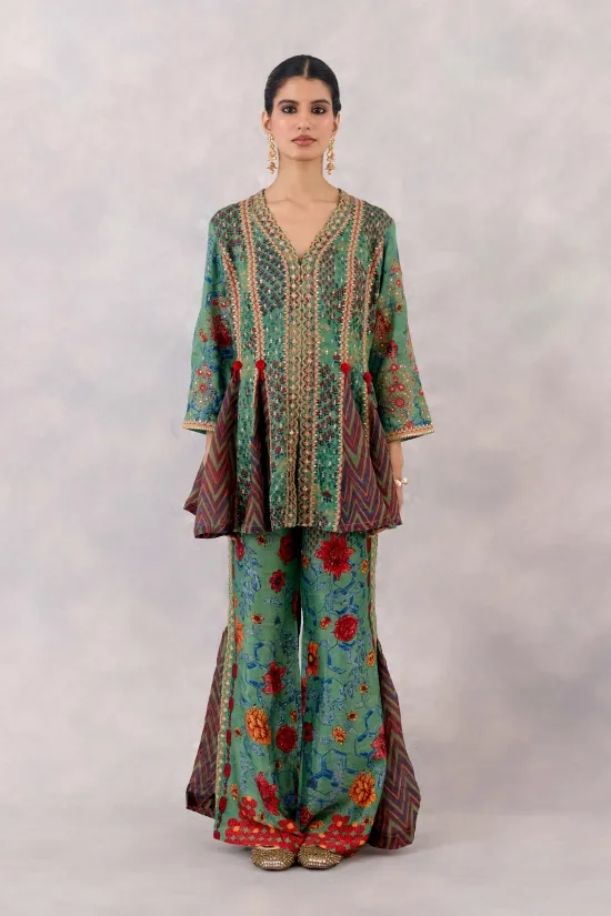 Forest Green Silk Co-ord set