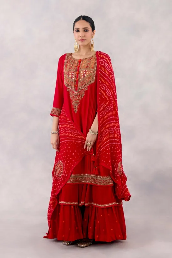 Red Georgette Anarkali set Red Georgette Anarkali set