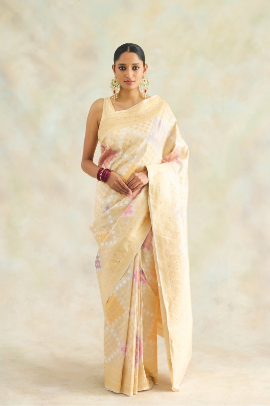 Medieval Gold Rangkaat Tissue Silk Saree