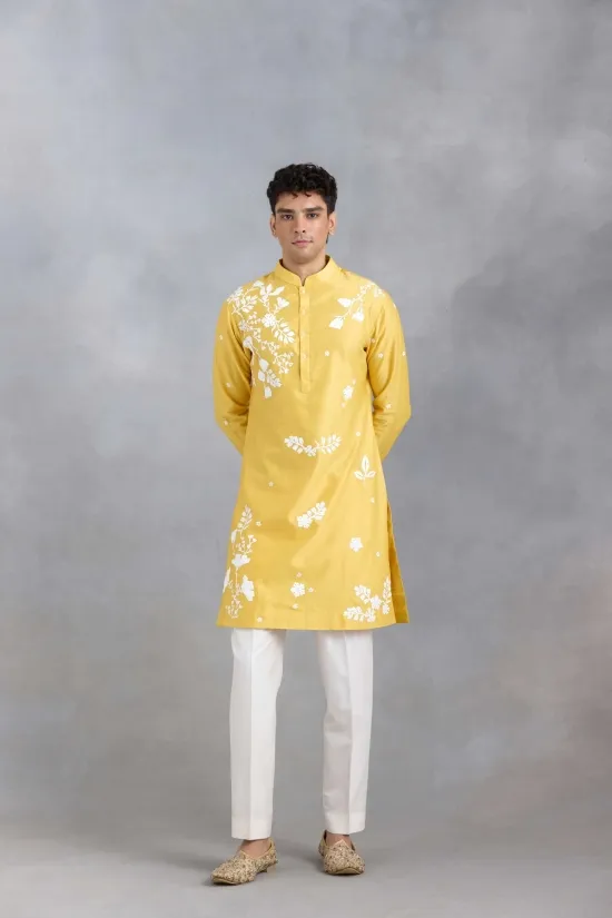 Spring Yellow Kurta Set Spring Yellow Kurta Set