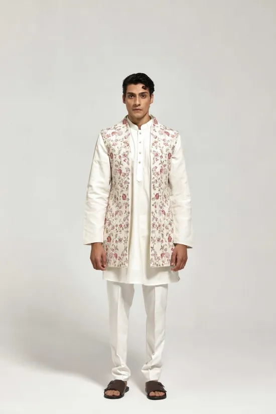 Ivory Quilting Half Jacket Set Ivory Quilting Half Jacket Set