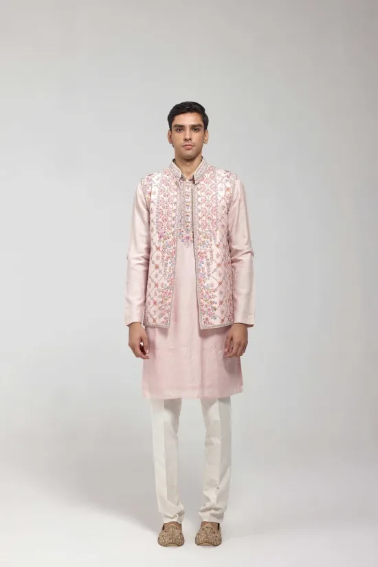 Blush Pink Half Jacket Set Blush Pink Half Jacket Set