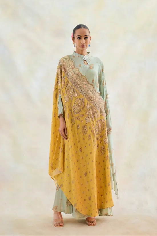 Aqua Amber Floor Length Kurti 