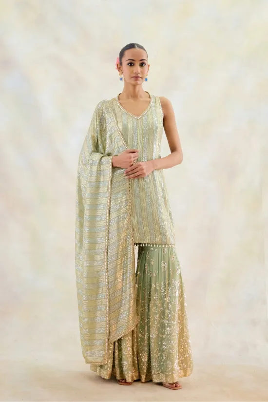 Celadon Green  Garara Set