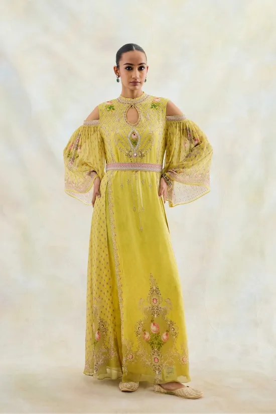 Buttercup Yellow Floor Length Kurti 