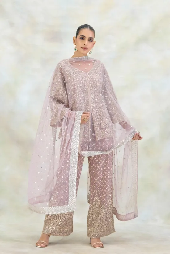 Mauve Net Suit Set