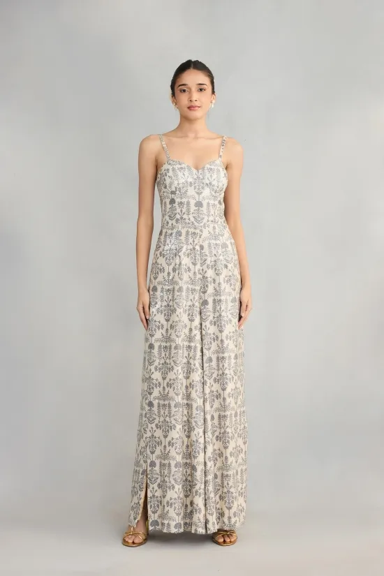 Ivory Sequin Jumpsuit