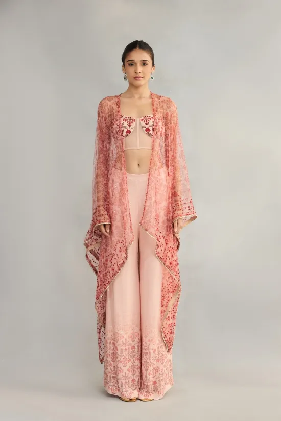 Coral Cape Suit Set