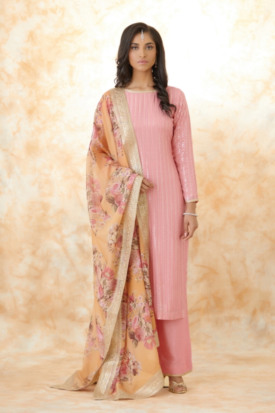 Flamingo Pink Palazzo Suit