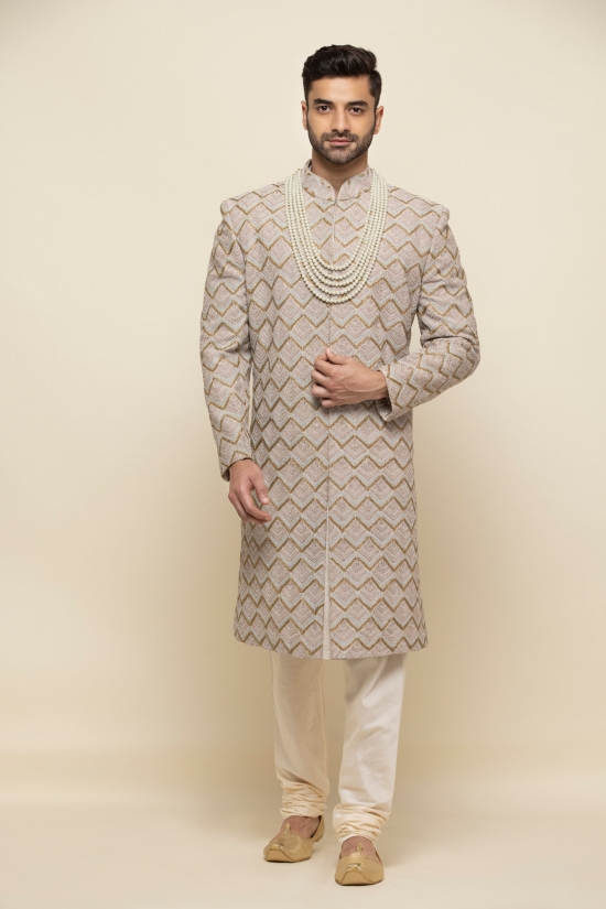 Urban Embroidered Silk Sherwani