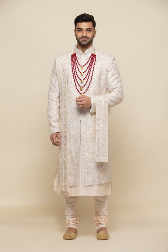 Sublime Silk embroidered Sherwani