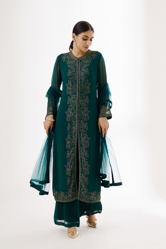 Pine Green Kurta Palazzo