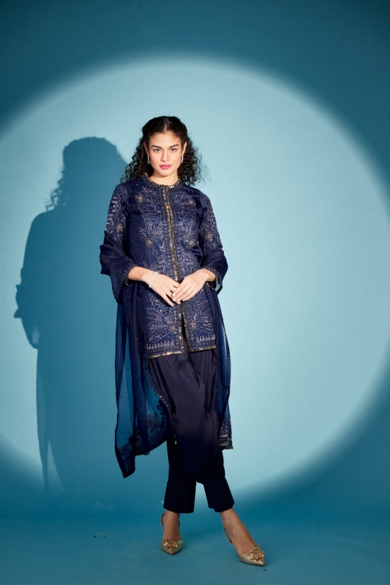 MEDHA BATRA - Poseidon Blue Suit Set