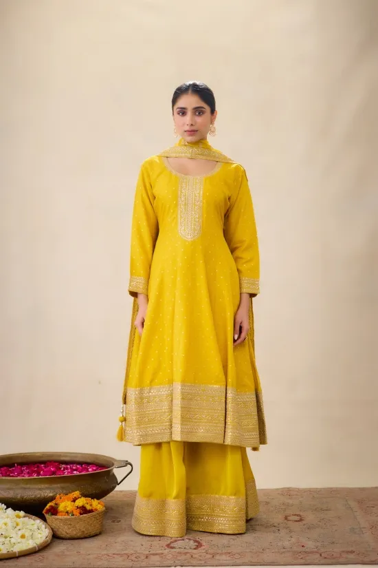 Yellow Sharara Set