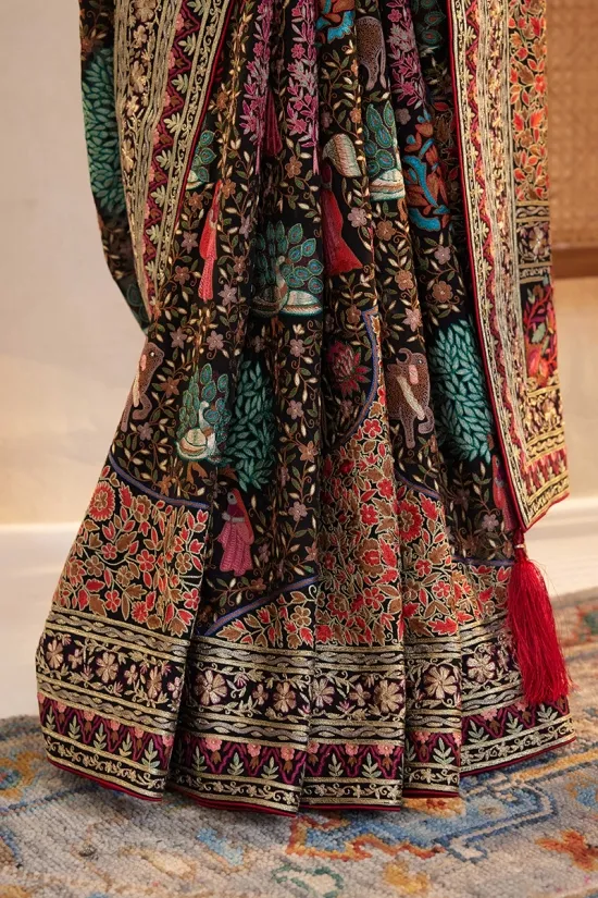 Midnight black Pure Georgette Saree Midnight black Pure Georgette Saree