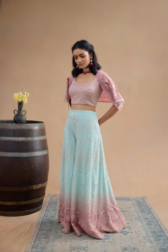 Emerald Green Sharara Set
