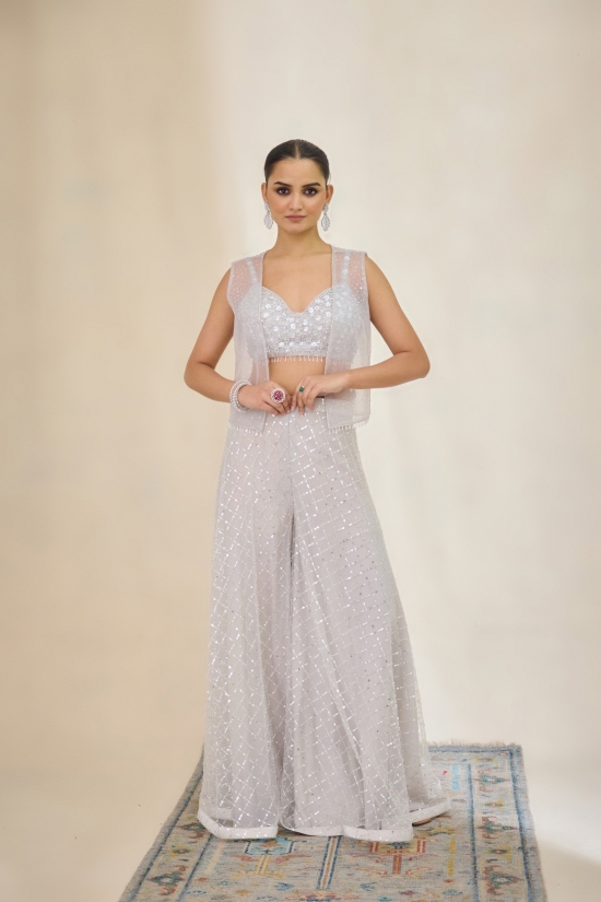 Cool Grey Sharara Set