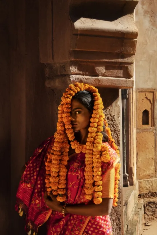 Red Katan Silk Saree