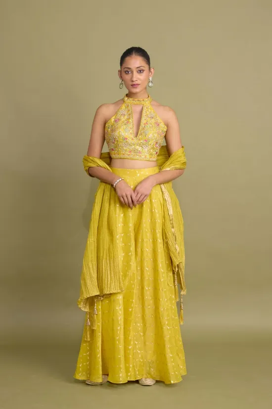 Warm Yellow Sharara Set 