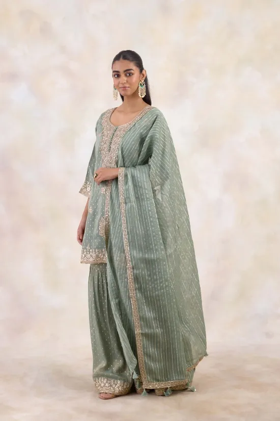 Pista Green Sharara Set 