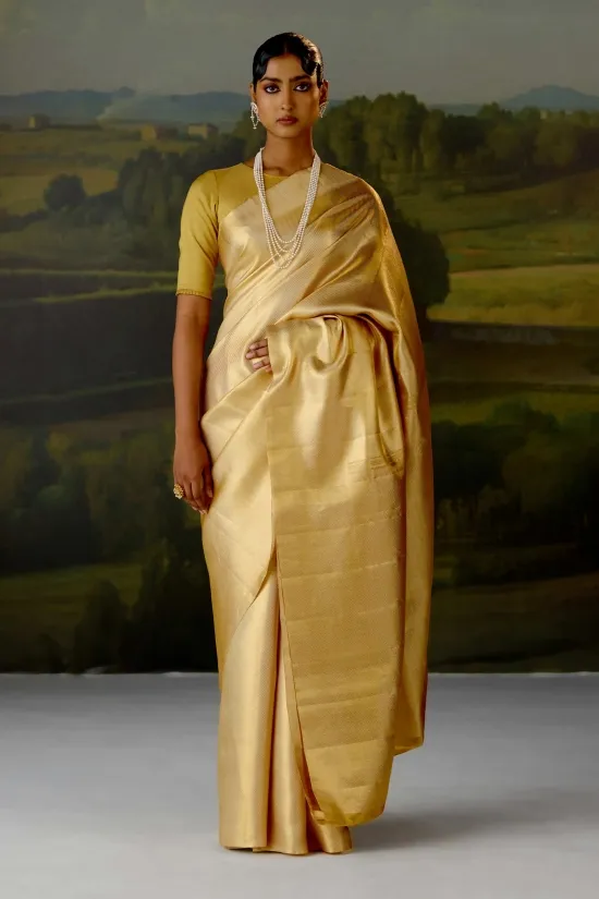 Golden Uppada Silk Saree