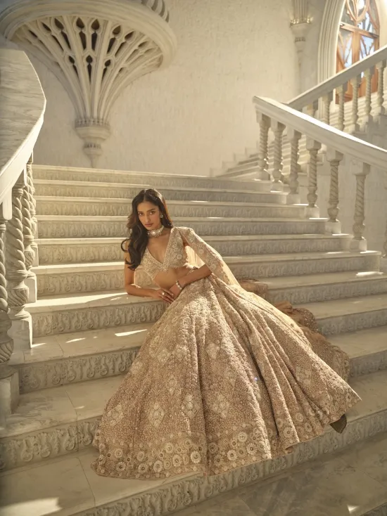 Bare Beige Lehenga Set