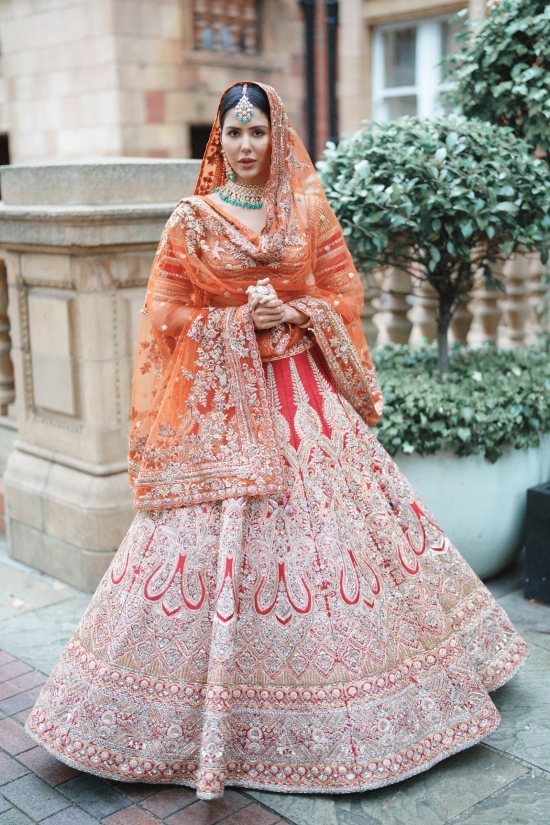 Red Rajasthani Bridal Lehenga