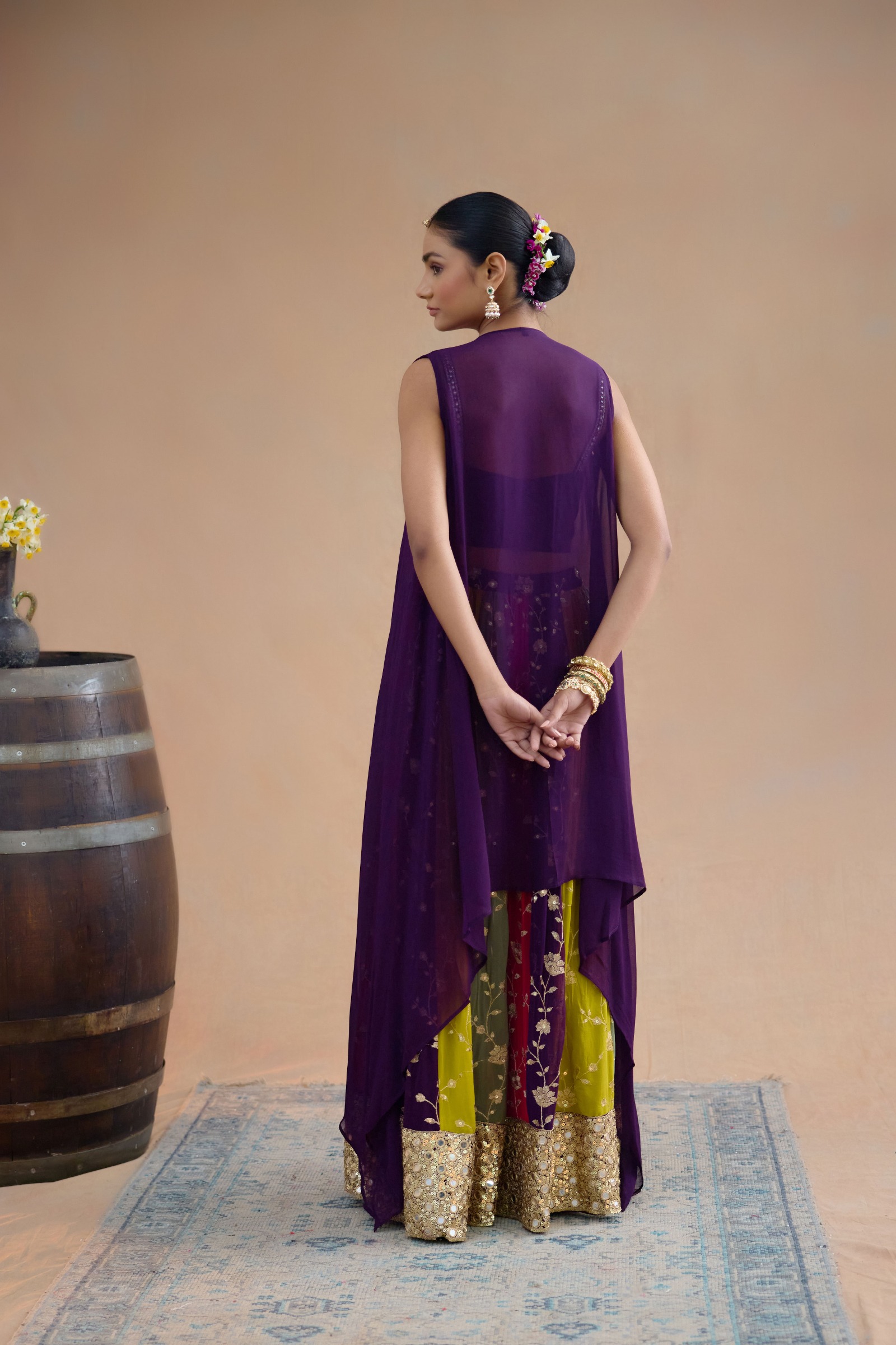 Amethyst purple sharara set
