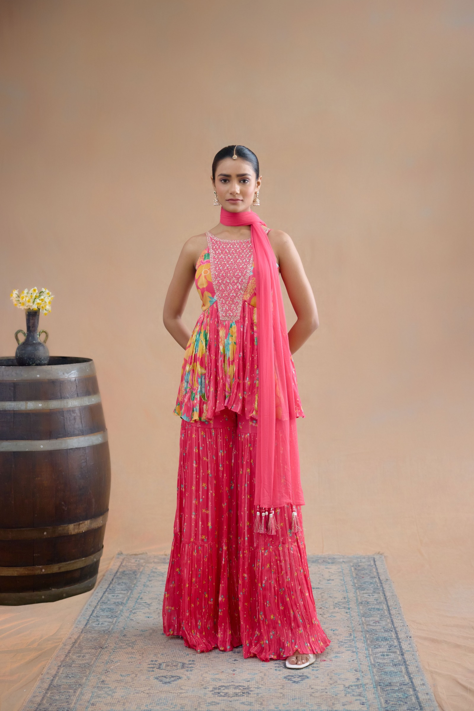Rani Pink Garara Set