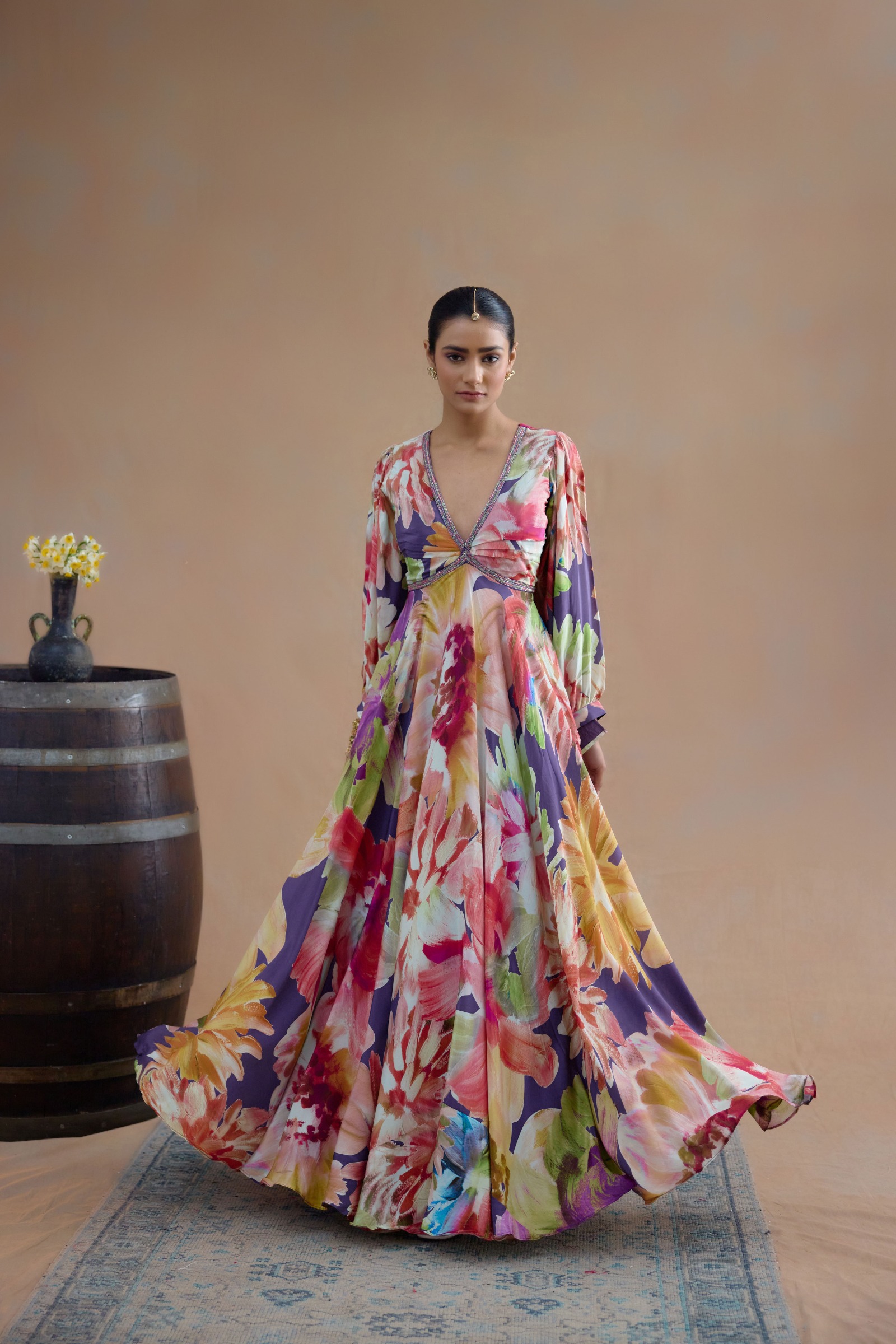Rose Pink Gown Set