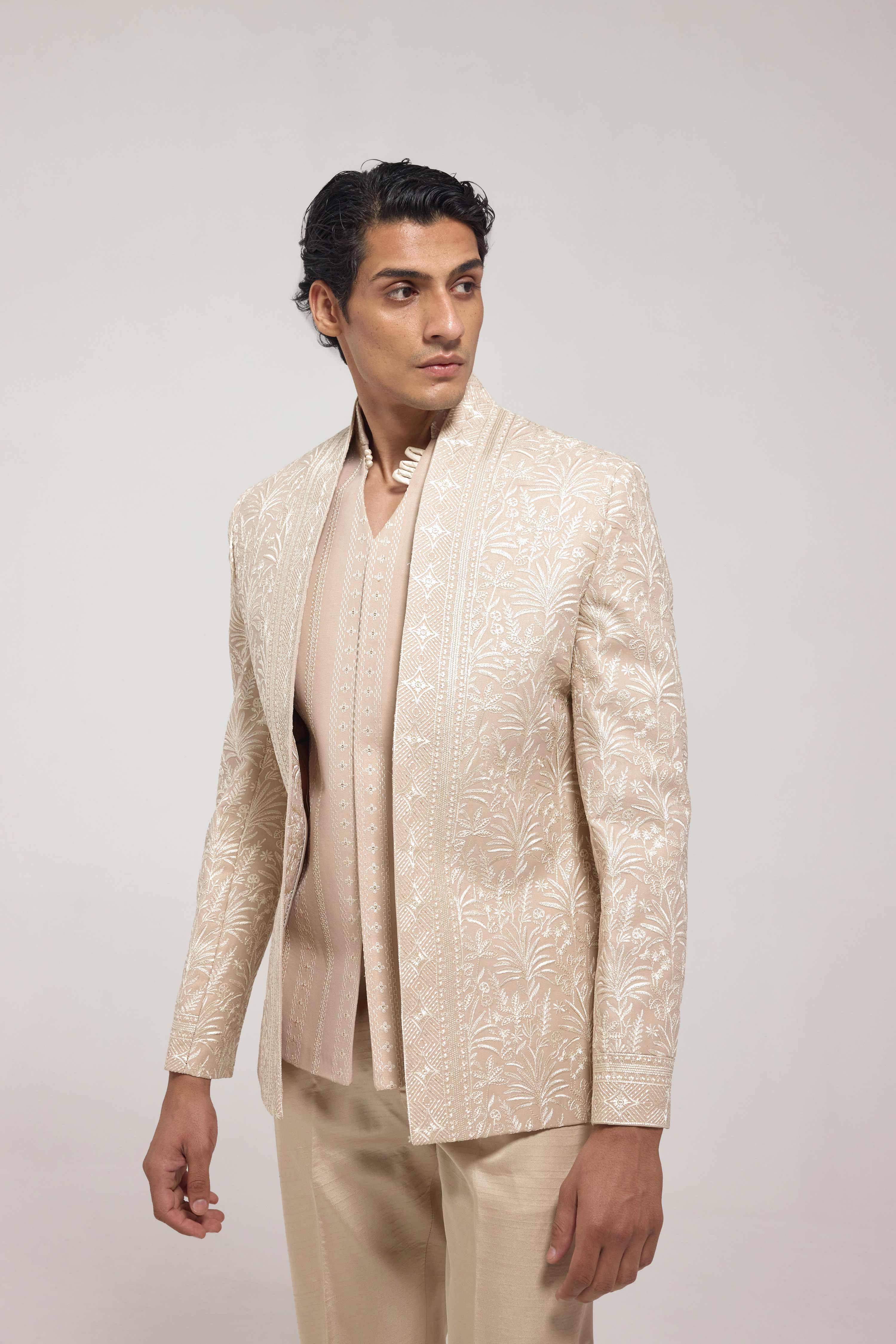 Threadwork Indo Western Jacket Set
