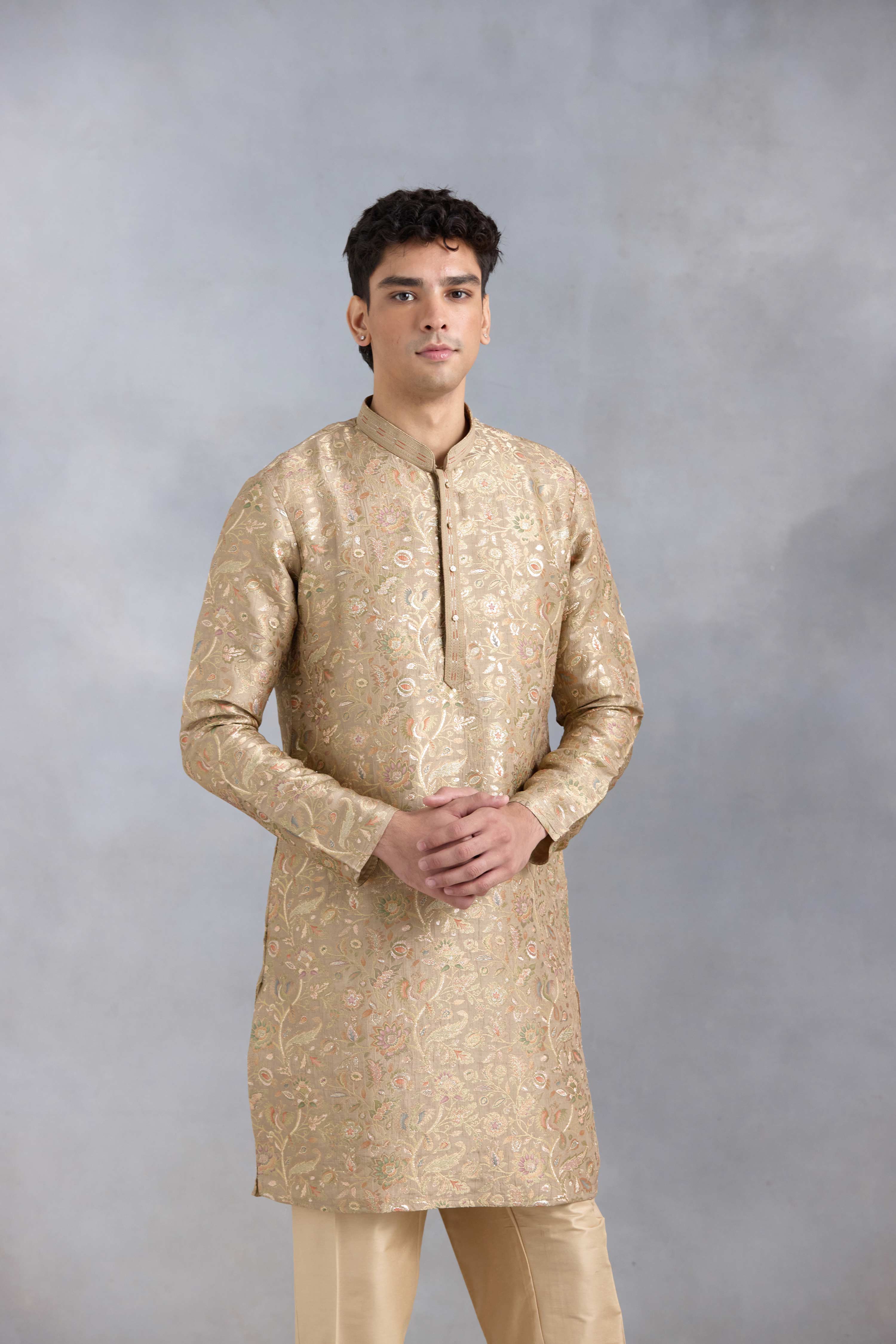 Gold Weave Kurta Set