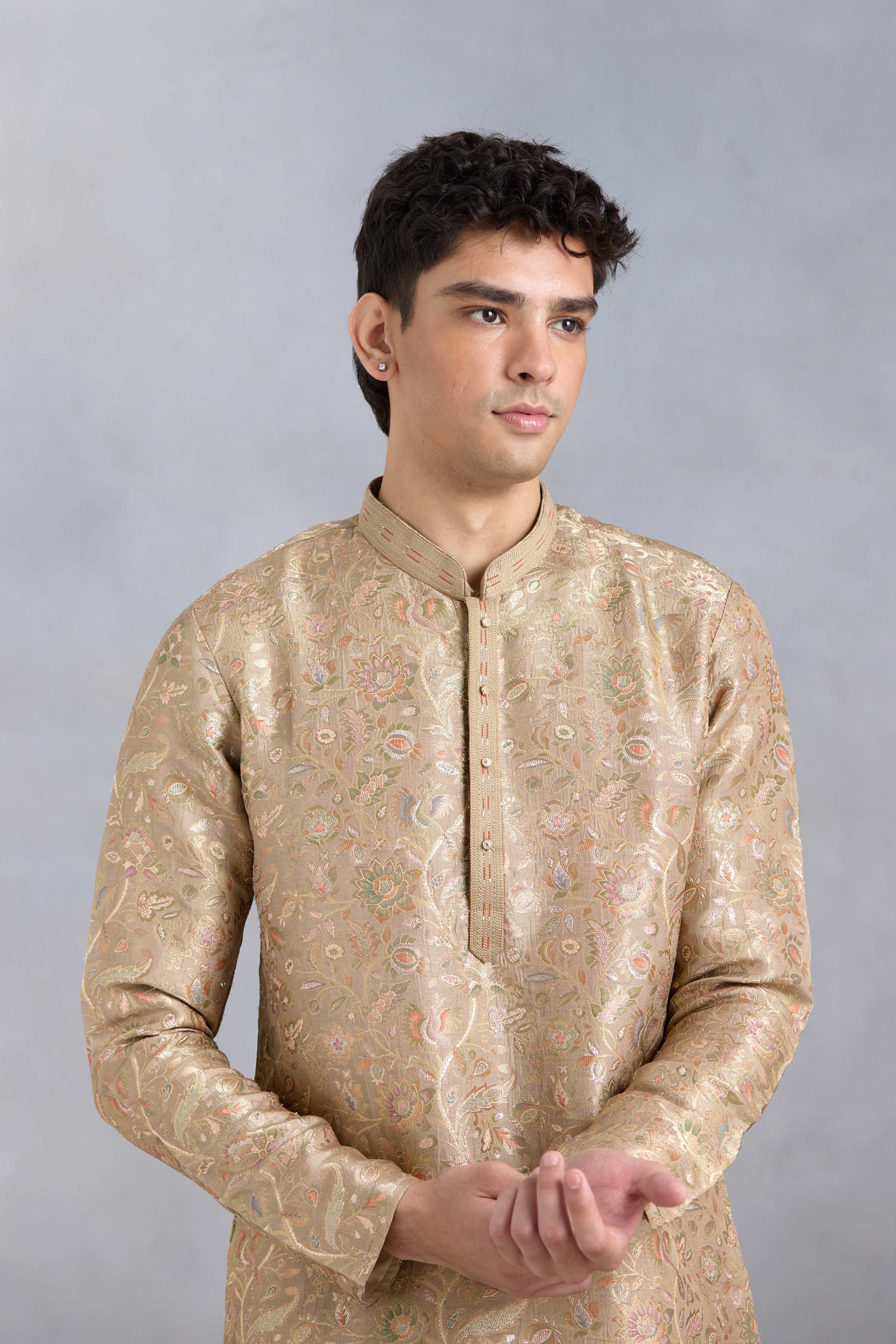 Gold Weave Kurta Set