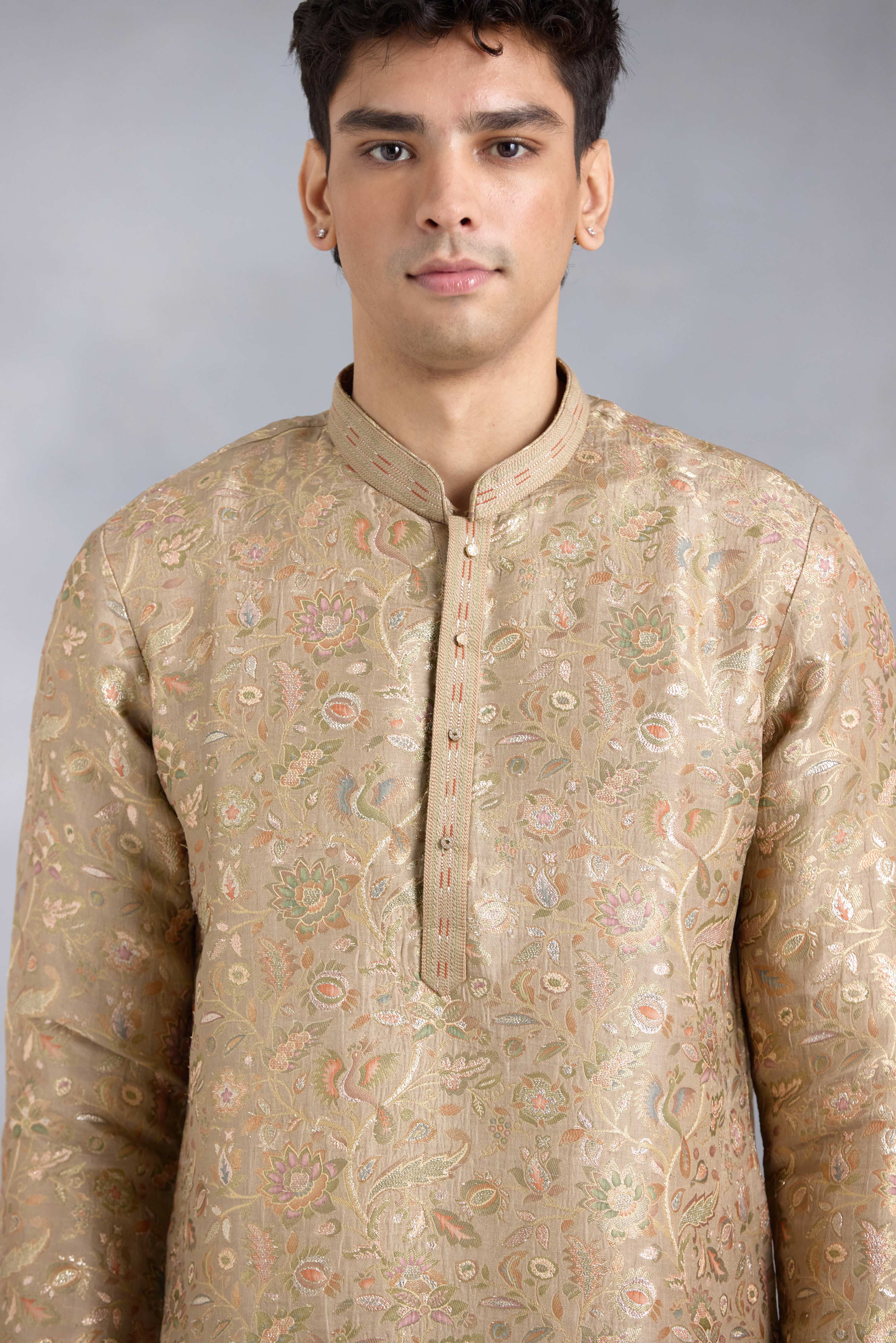 Gold Weave Kurta Set