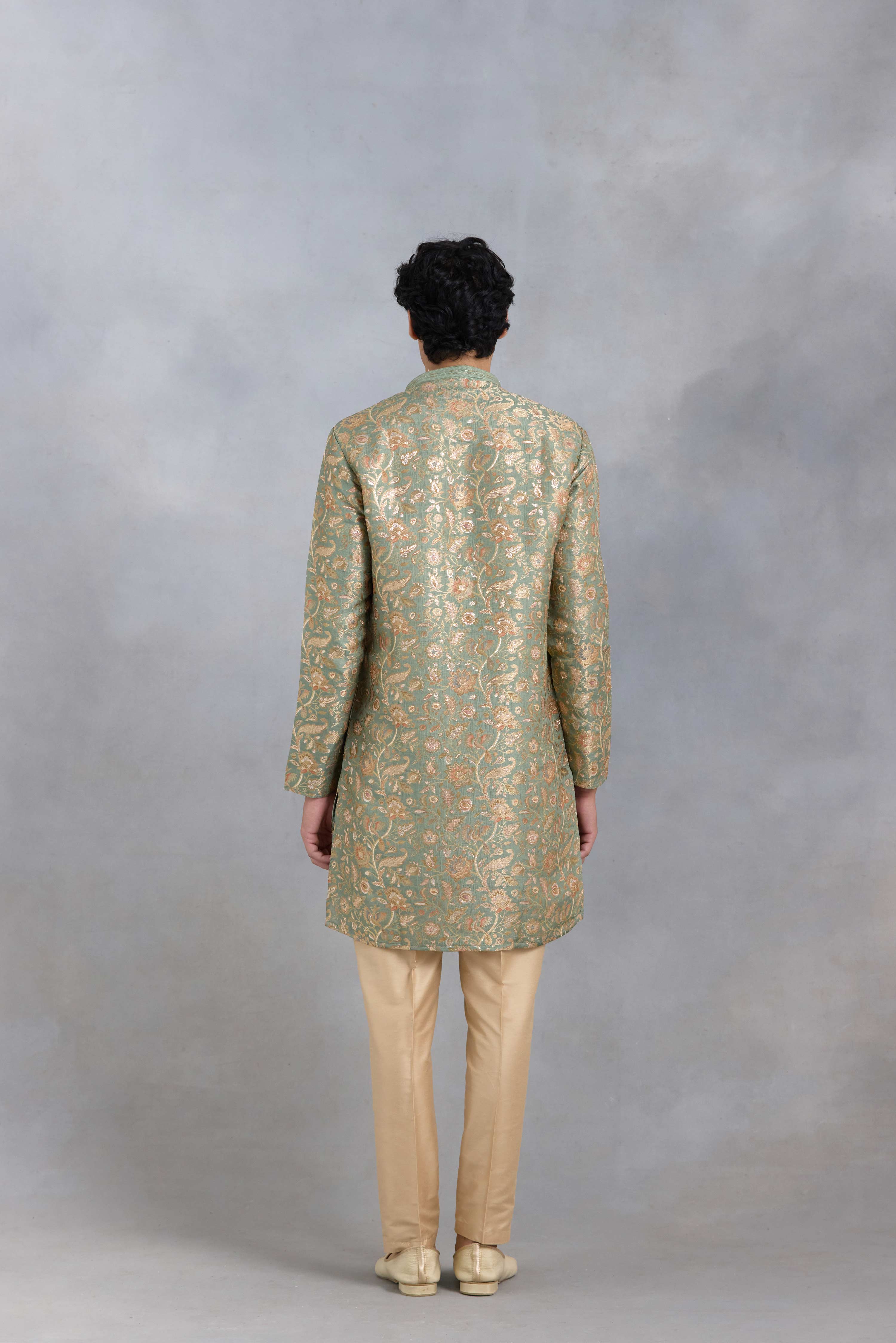 Sage Green Banarasi Kurta Set