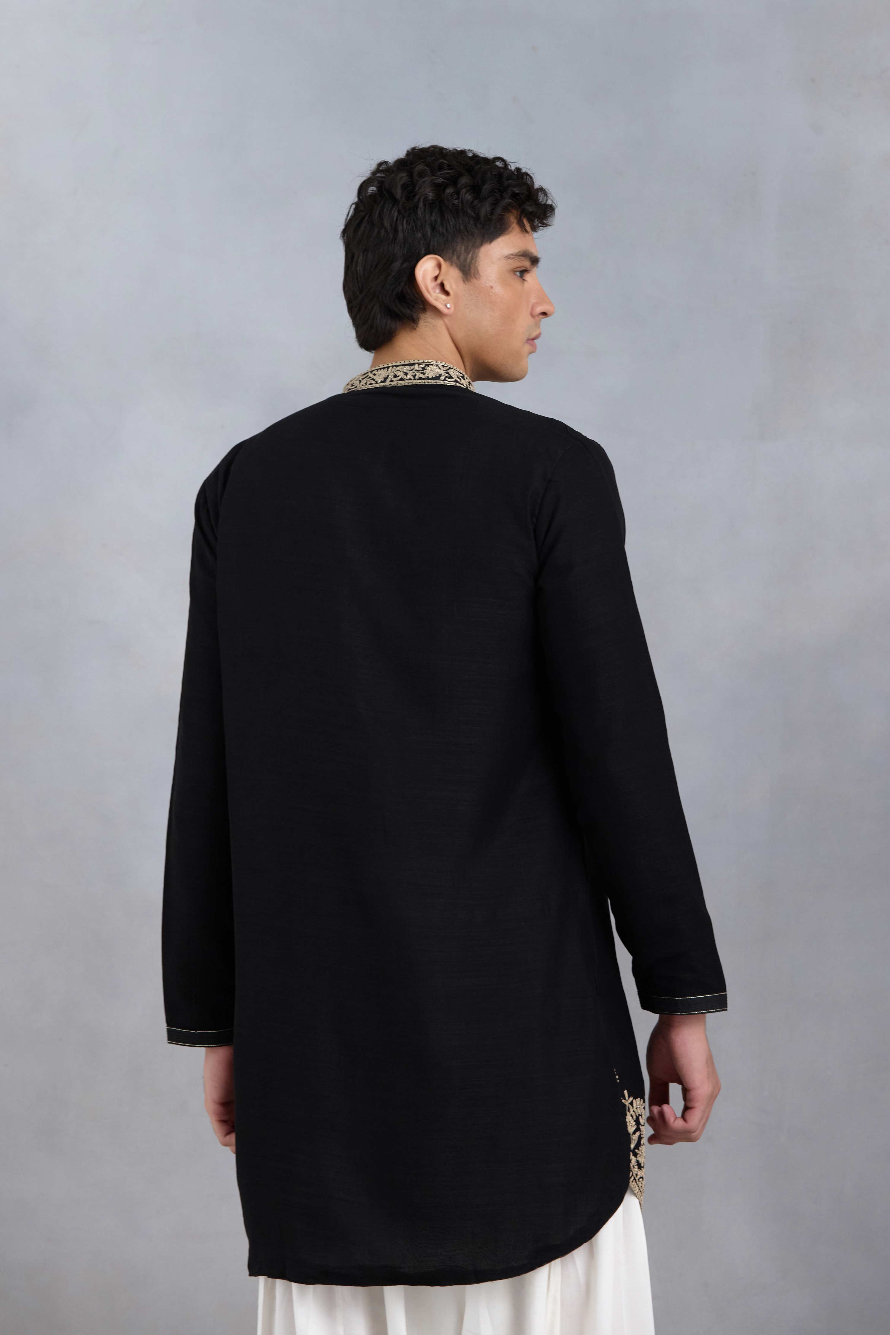 Black embroidered Kurta-Salwar Set
