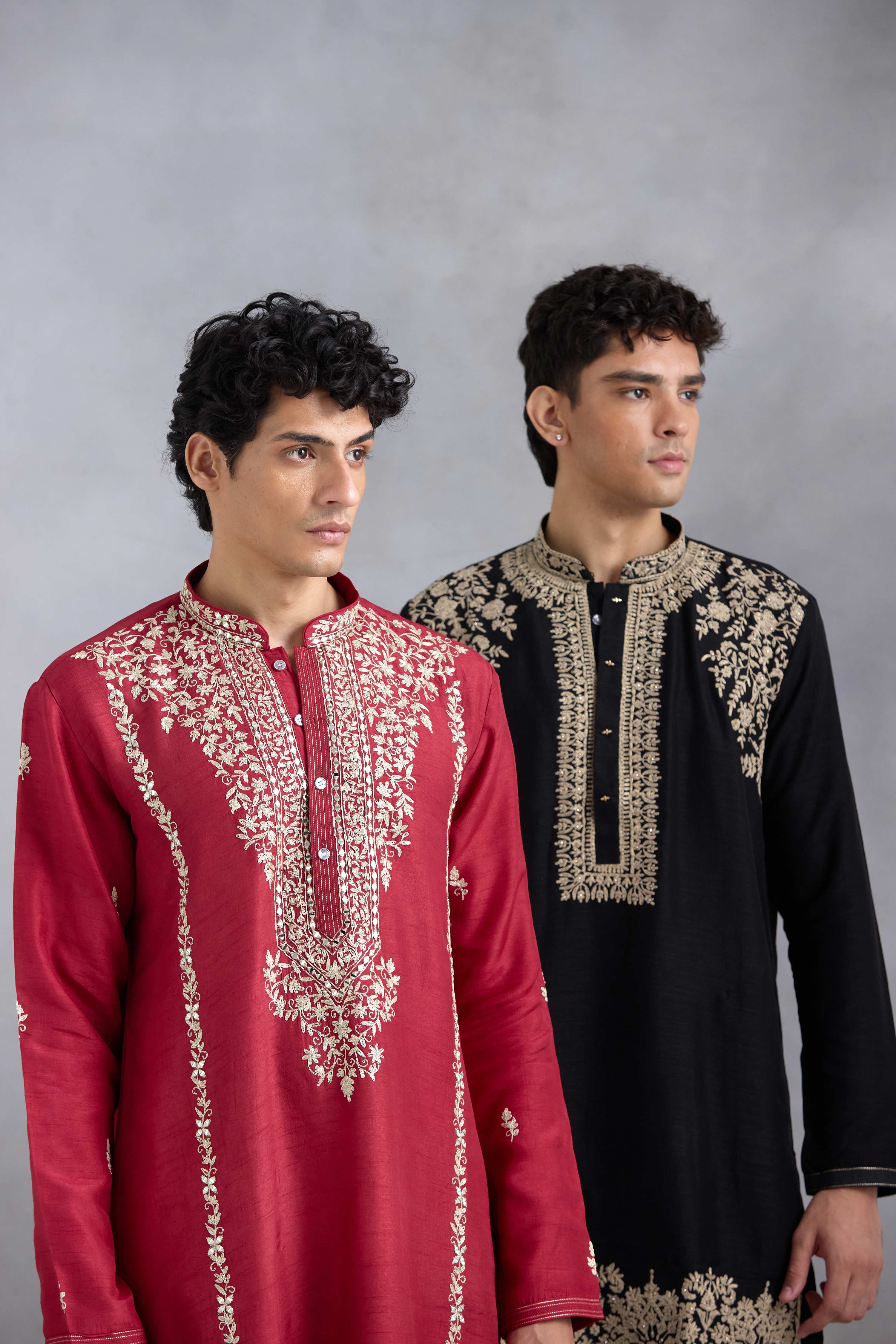 Black embroidered Kurta-Salwar Set