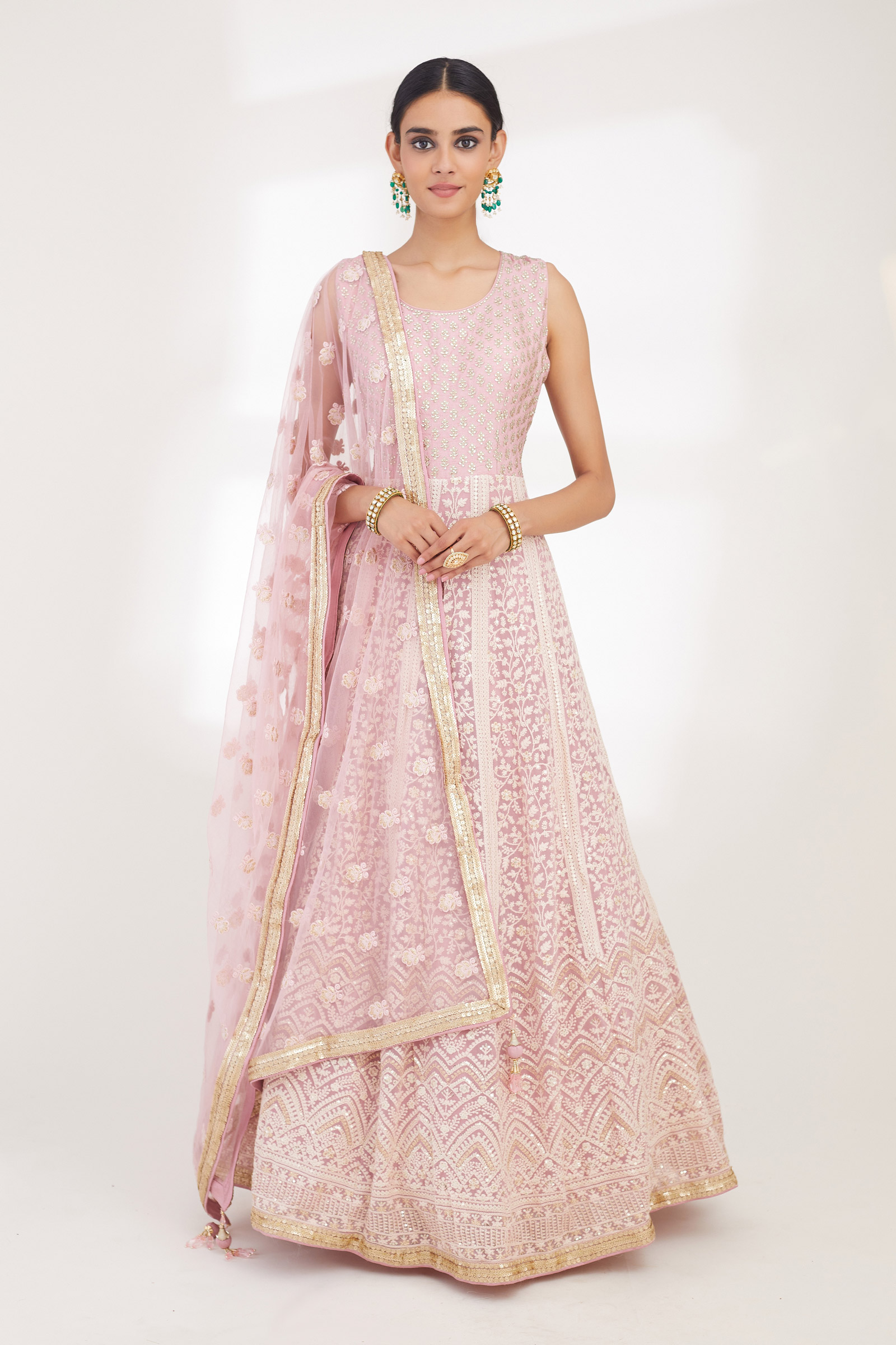 silk chikankari suits