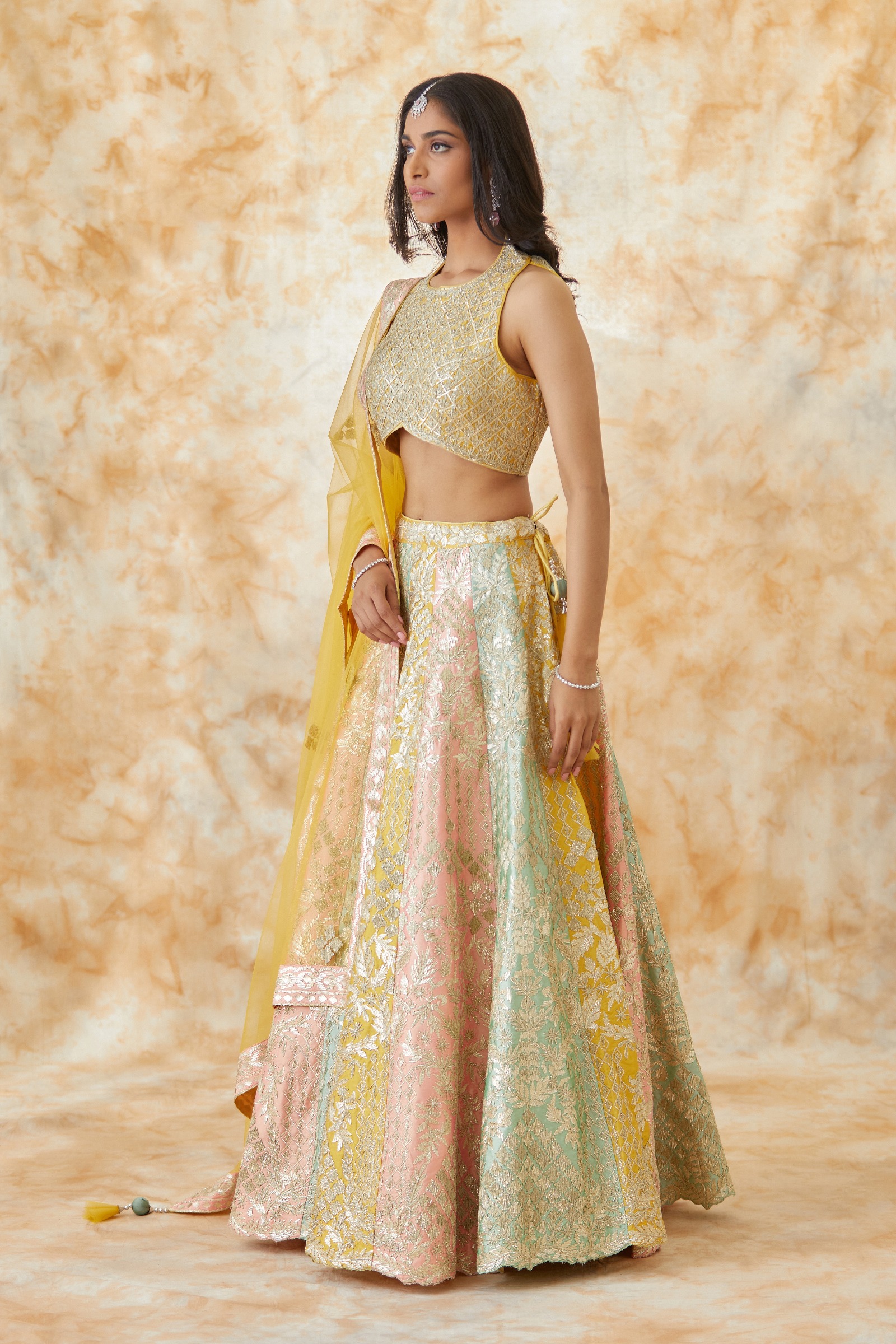 Sublime Yellow Silk Lehenga