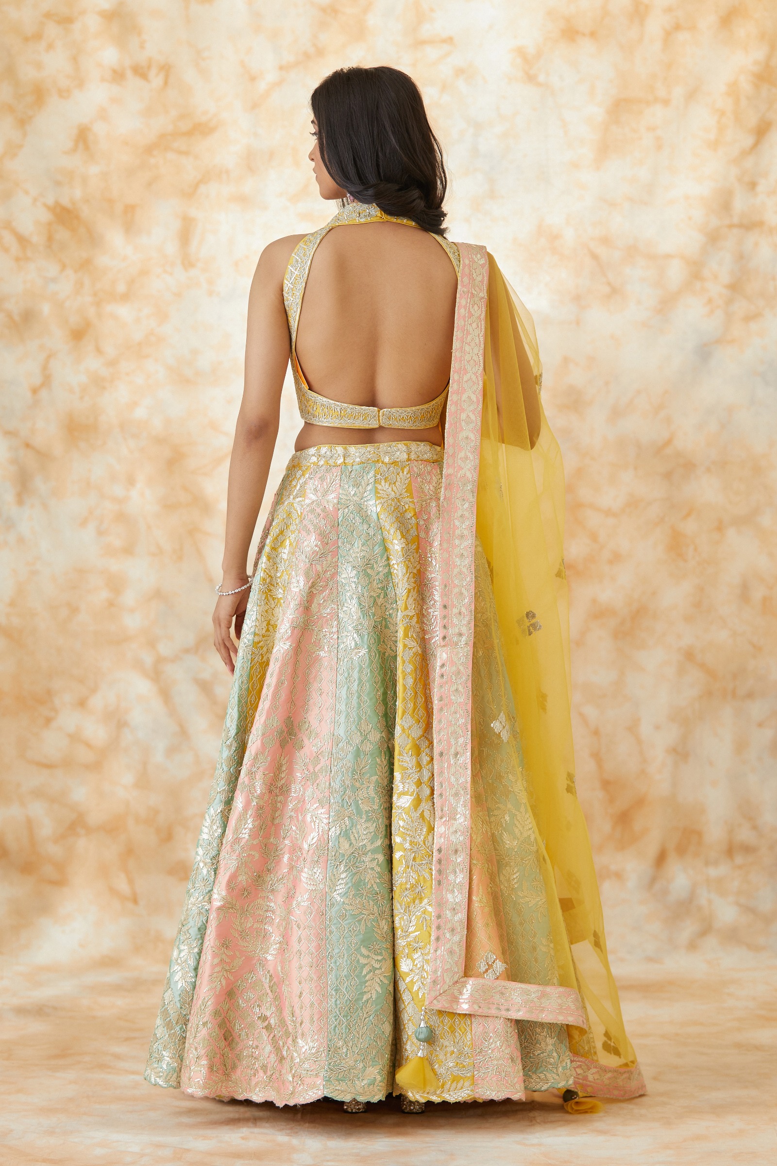 Sublime Yellow Silk Lehenga