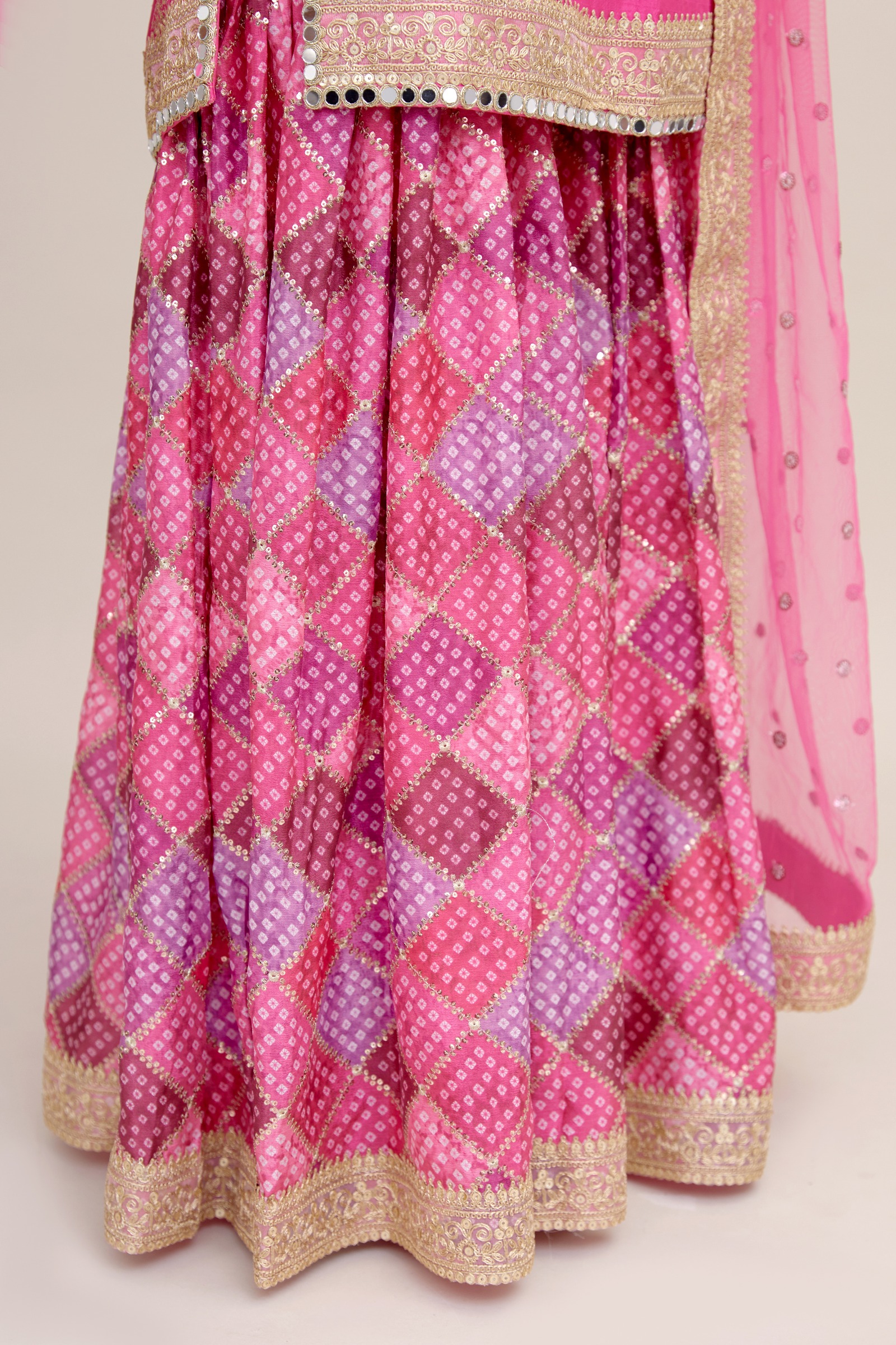Hot Pink Sharara Suit