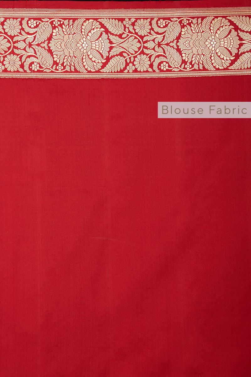 Red Pure Zari Silk Saree