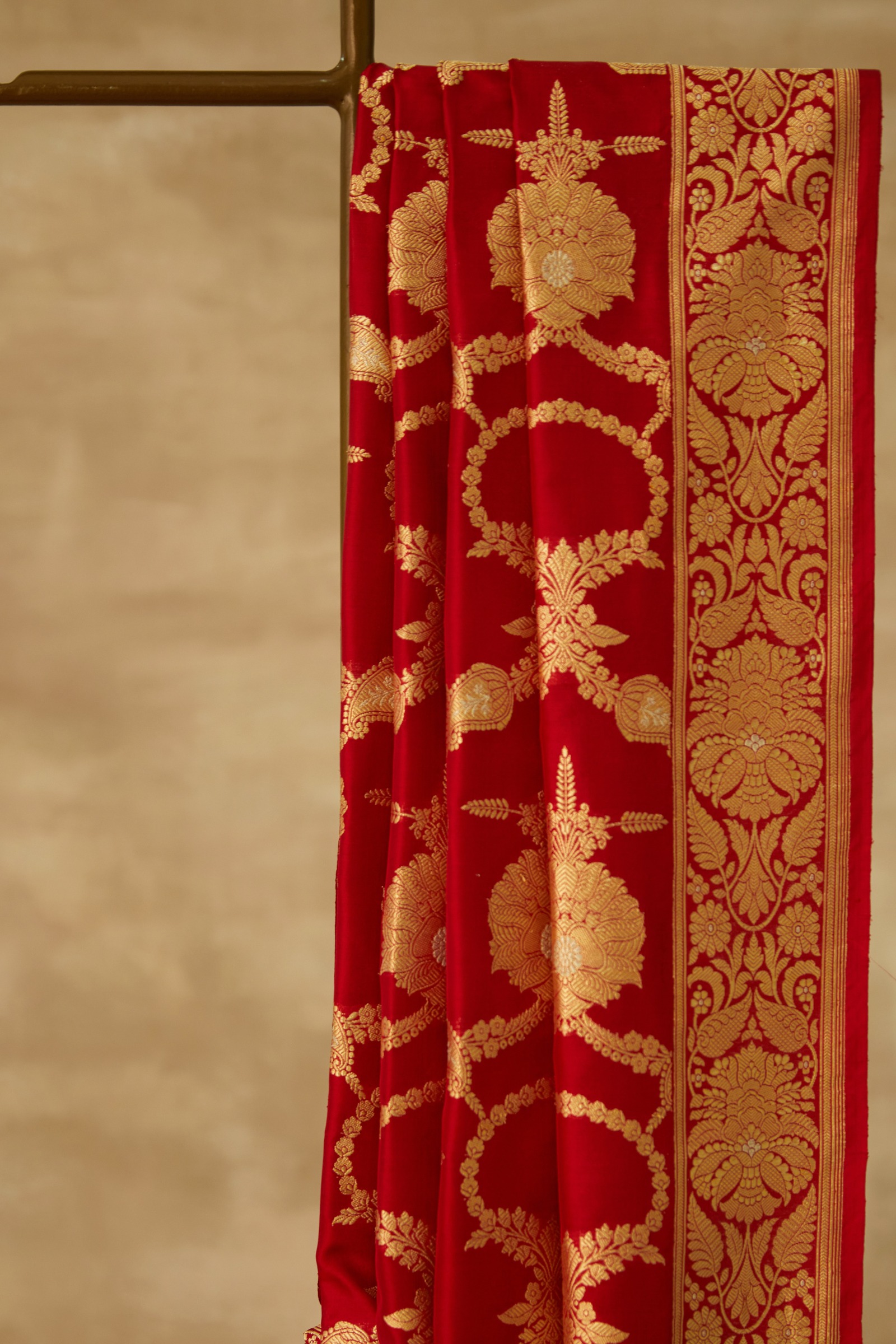 Red Pure Zari Silk Saree