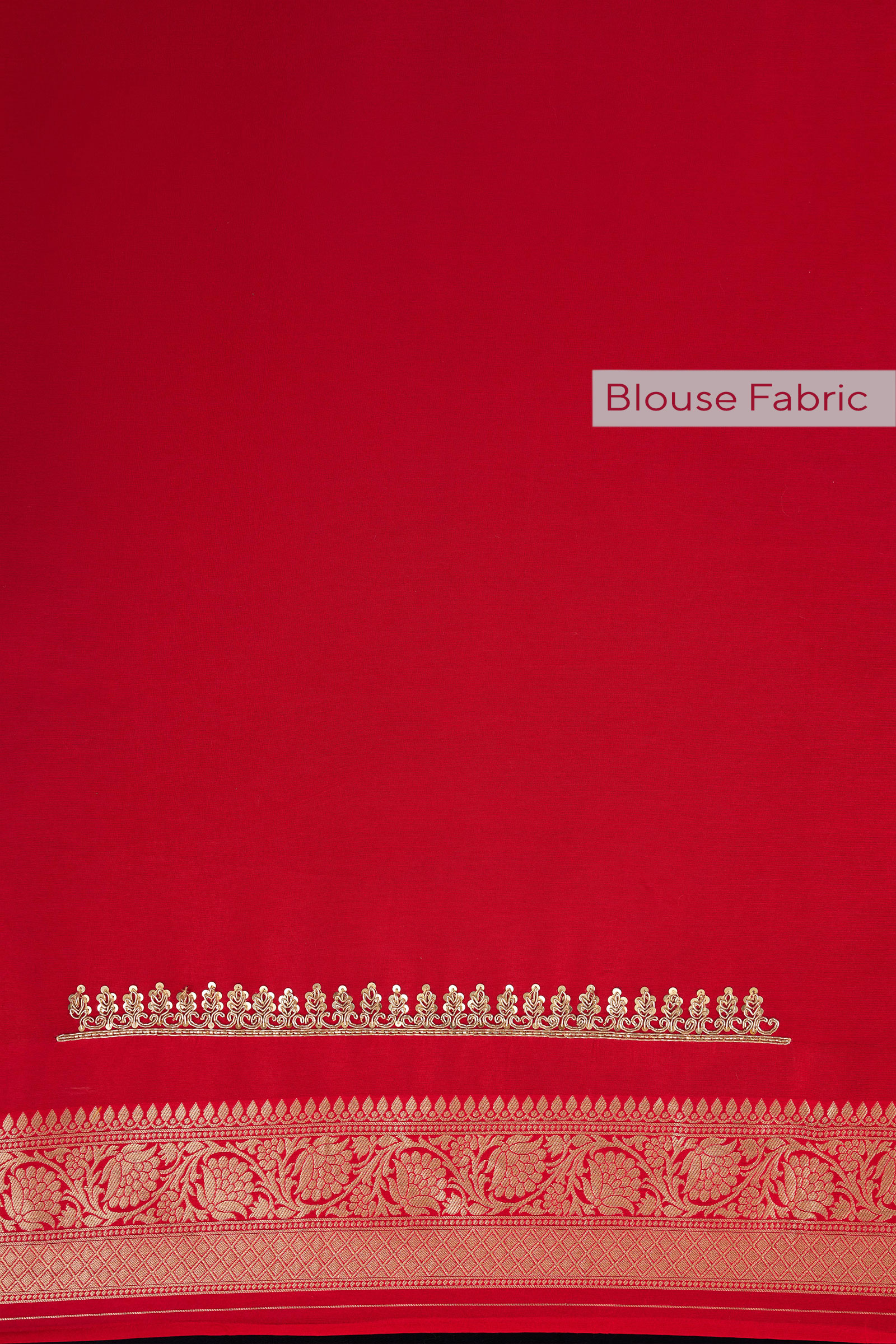 Vermillion Red Bandhani Banarasi Saree