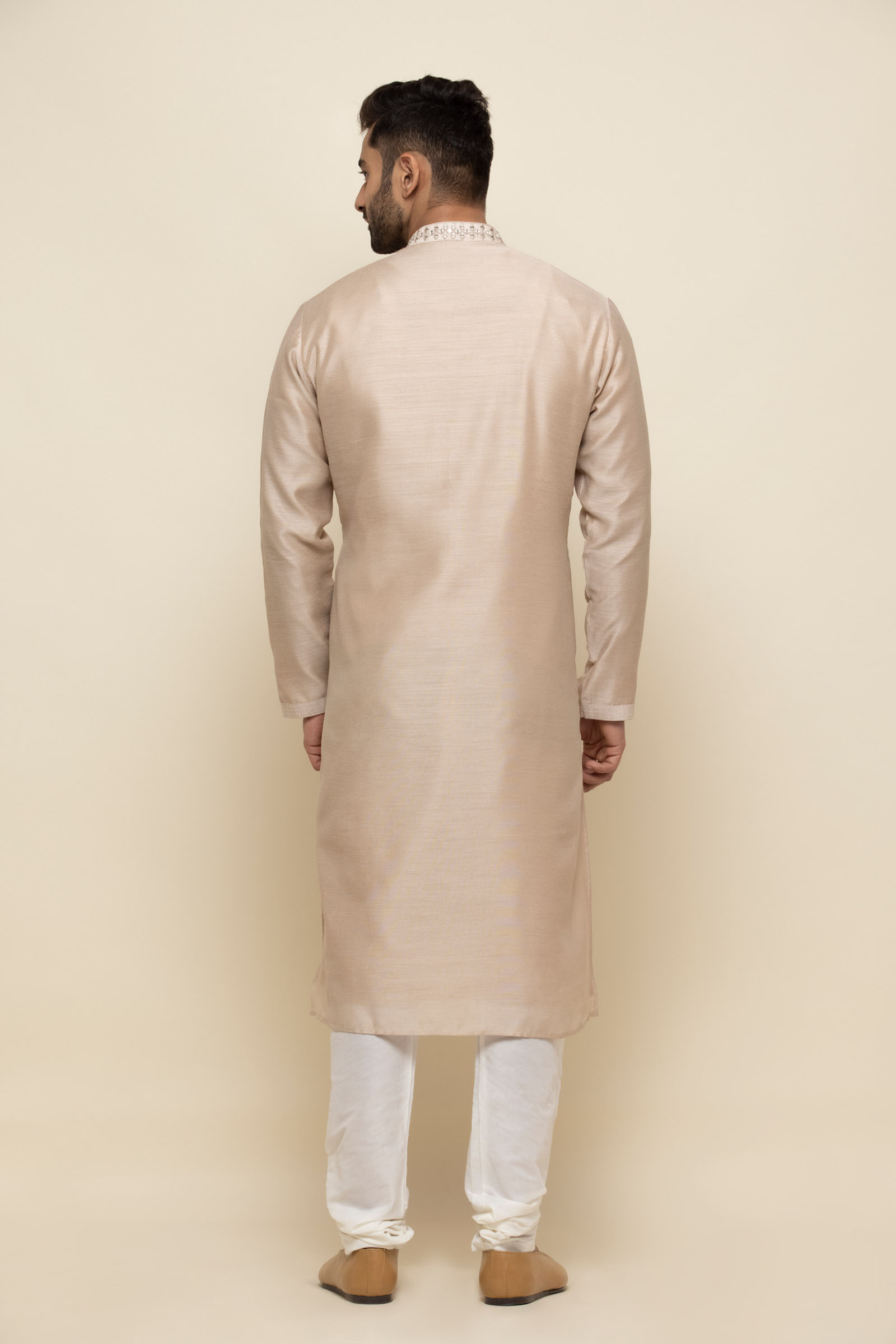 Ivory Silk Kurta Set