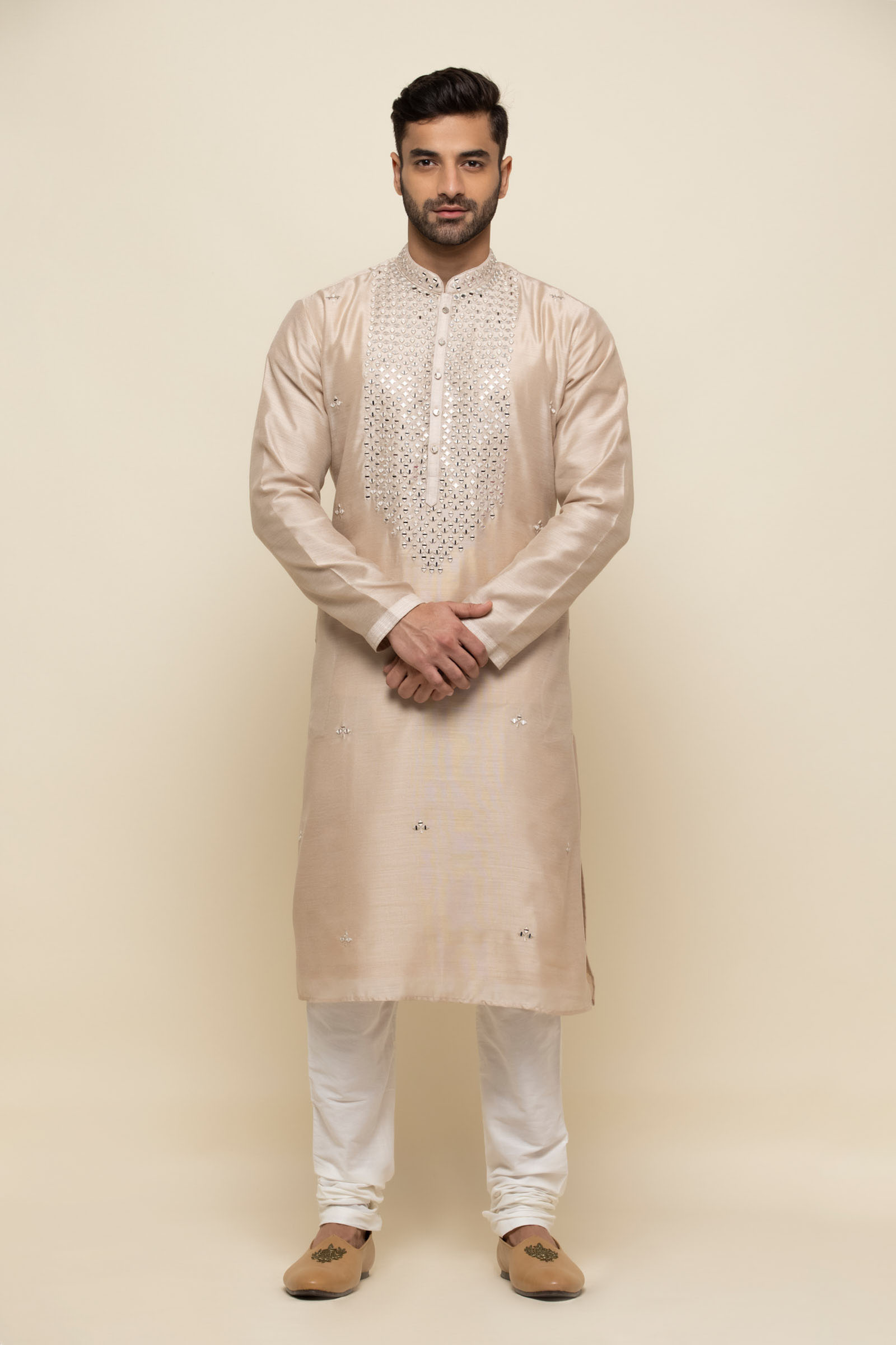 Ivory Silk Kurta Set